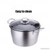 304 Stainless Steel Double Bottom Pot Thickening Electromagnetic Special Pot Non-Stick Diameter 20Cm - B07G485MZG